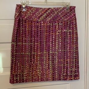 Pink-multi Plaid Skirt, Size 6